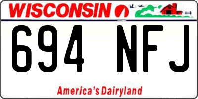 WI license plate 694NFJ