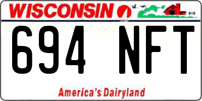 WI license plate 694NFT