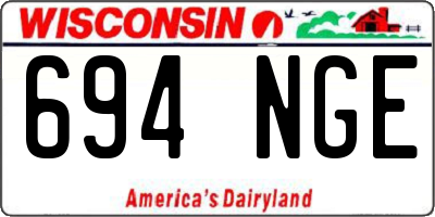 WI license plate 694NGE