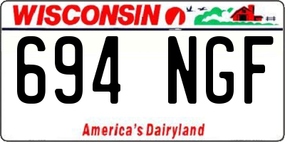 WI license plate 694NGF