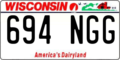 WI license plate 694NGG