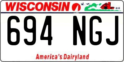 WI license plate 694NGJ