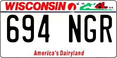 WI license plate 694NGR