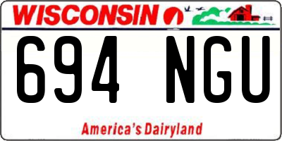 WI license plate 694NGU
