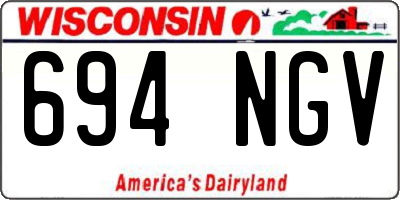 WI license plate 694NGV