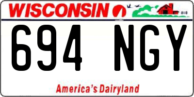 WI license plate 694NGY