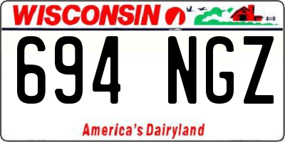 WI license plate 694NGZ