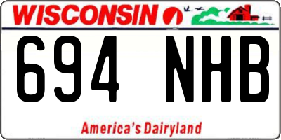 WI license plate 694NHB