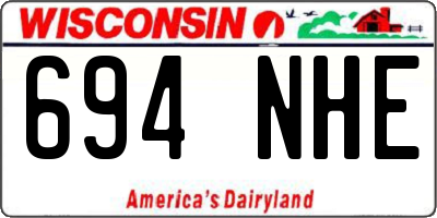 WI license plate 694NHE