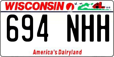 WI license plate 694NHH