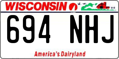 WI license plate 694NHJ