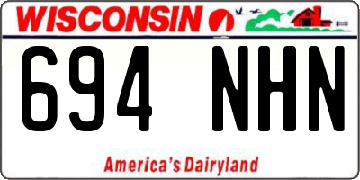 WI license plate 694NHN