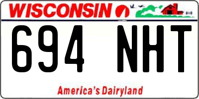 WI license plate 694NHT