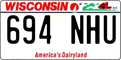 WI license plate 694NHU