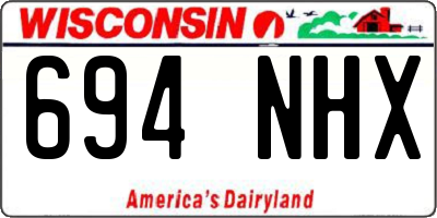 WI license plate 694NHX