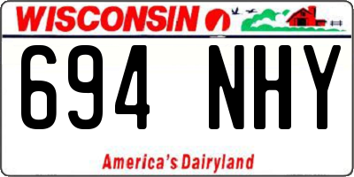 WI license plate 694NHY