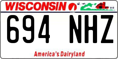 WI license plate 694NHZ