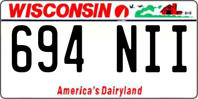 WI license plate 694NII