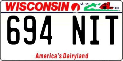 WI license plate 694NIT