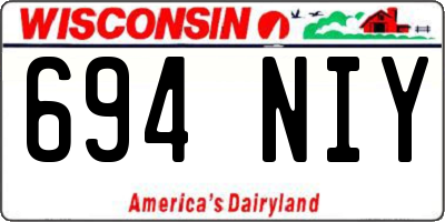 WI license plate 694NIY