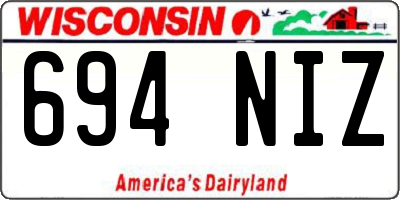 WI license plate 694NIZ