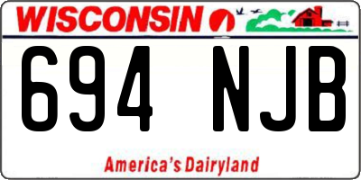 WI license plate 694NJB