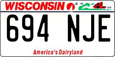 WI license plate 694NJE