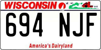WI license plate 694NJF