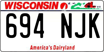 WI license plate 694NJK
