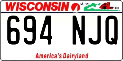 WI license plate 694NJQ