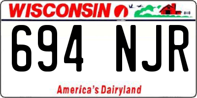 WI license plate 694NJR