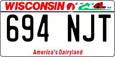 WI license plate 694NJT