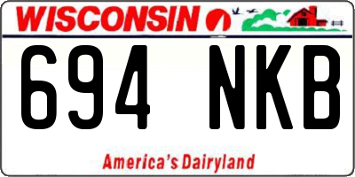 WI license plate 694NKB