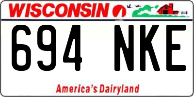 WI license plate 694NKE