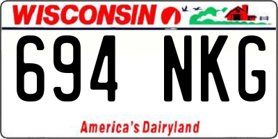 WI license plate 694NKG