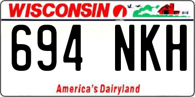WI license plate 694NKH