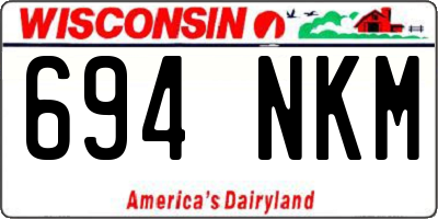 WI license plate 694NKM