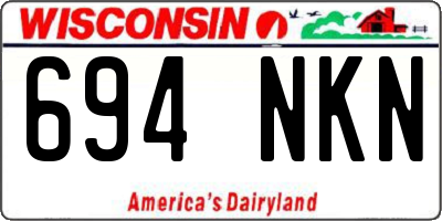 WI license plate 694NKN