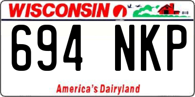 WI license plate 694NKP