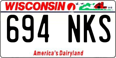 WI license plate 694NKS