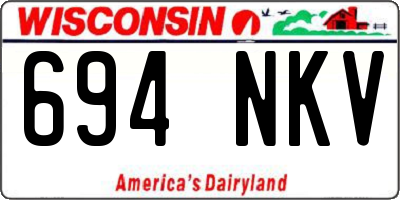 WI license plate 694NKV