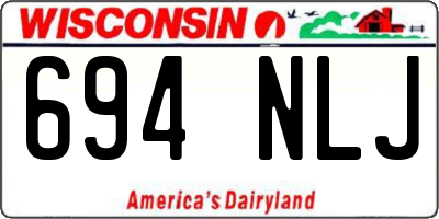 WI license plate 694NLJ