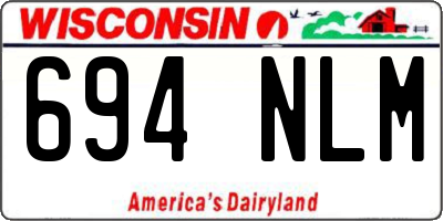 WI license plate 694NLM