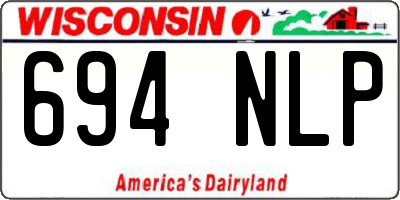 WI license plate 694NLP