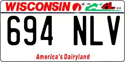 WI license plate 694NLV