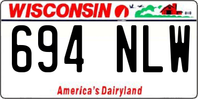 WI license plate 694NLW