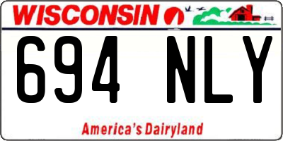 WI license plate 694NLY