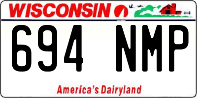 WI license plate 694NMP