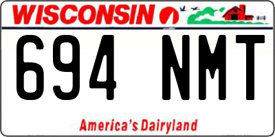 WI license plate 694NMT