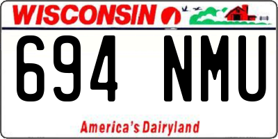 WI license plate 694NMU